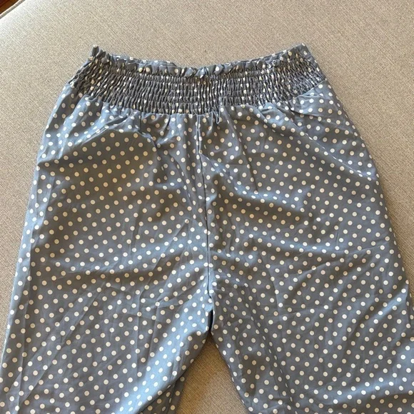 SHEIN Blue and White Polka Dot Pants - Picture 4 of 12